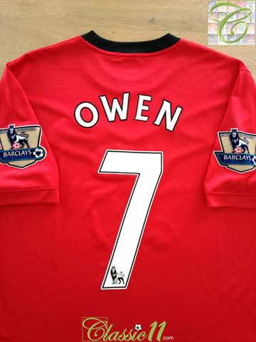 2009/10 Man Utd Home Premier League Football Shirt Owen #7