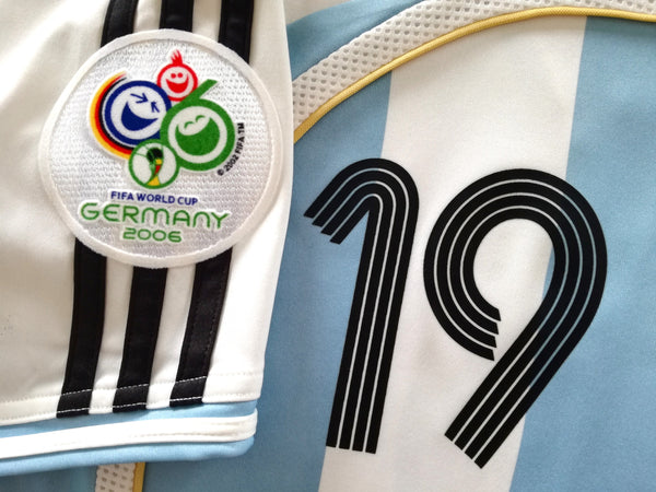 Argentina #19 Messi Retro Jersey Home World Cup 2006 – MS Soccer Jerseys