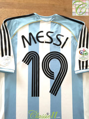 Retro 2014 Argentina Away Messi Jersey With World Cup Patch - Kitsociety