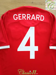 2010/11 England Away Football Shirt Gerrard #4