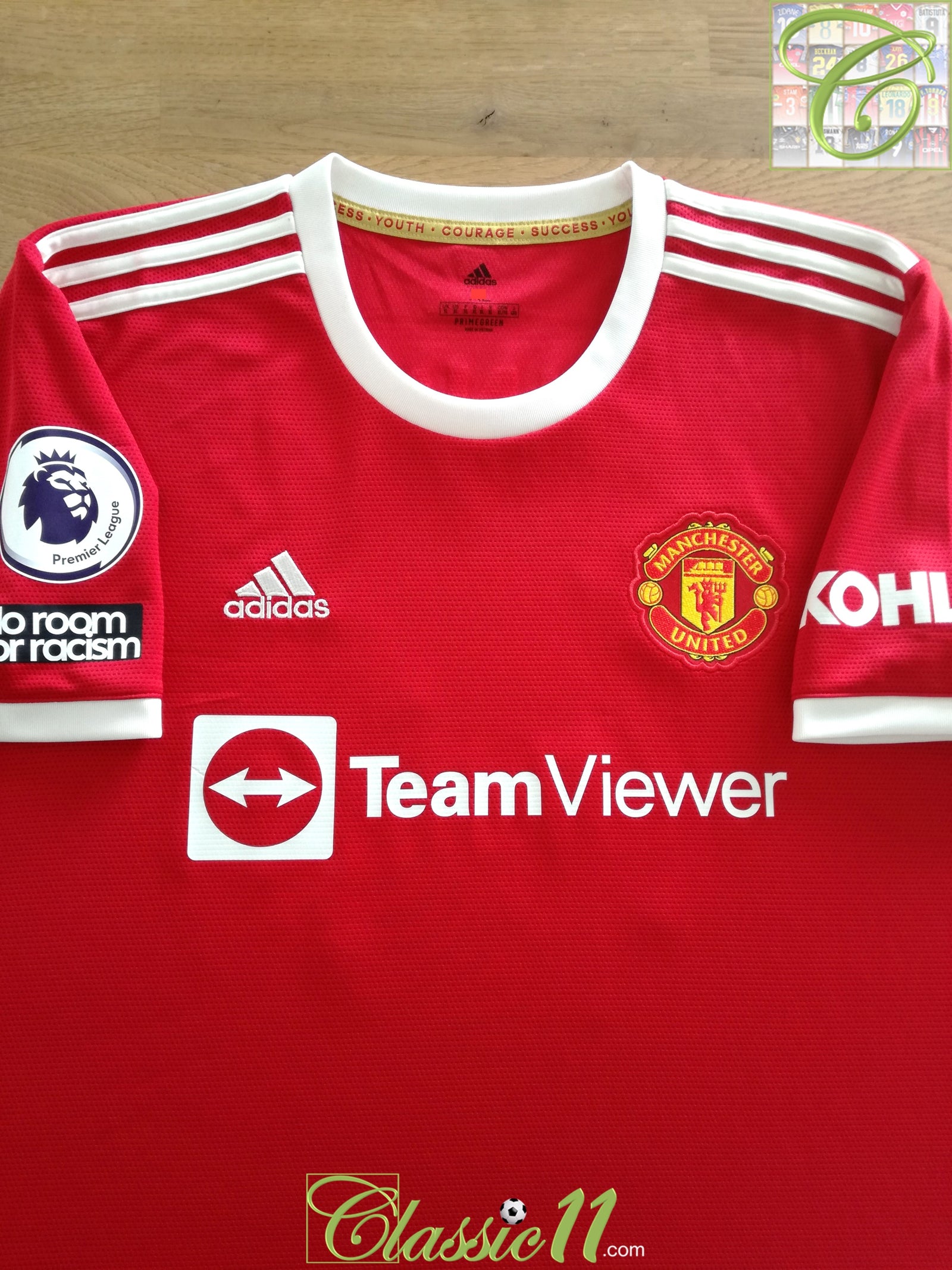 2021/22 Man Utd Home Premier League Football Shirt Elanga #36 (L) *BNWT*