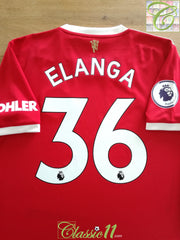 2021/22 Man Utd Home Premier League Football Shirt Elanga #36