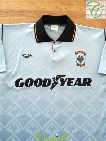 1991/92 Wolverhampton Wanderers Away Football Shirt (M)