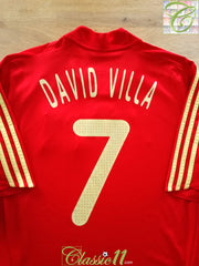 2007/08 Spain Home Football Shirt David Villa #7