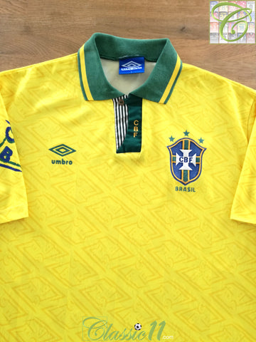 1991/92 Brazil Home Football Shirt