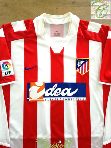 2002/03 Atlético Madrid Home La Liga Football Shirt