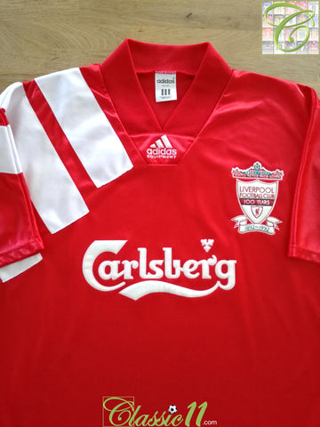 1992/93 Liverpool Home Centenary Football Shirt