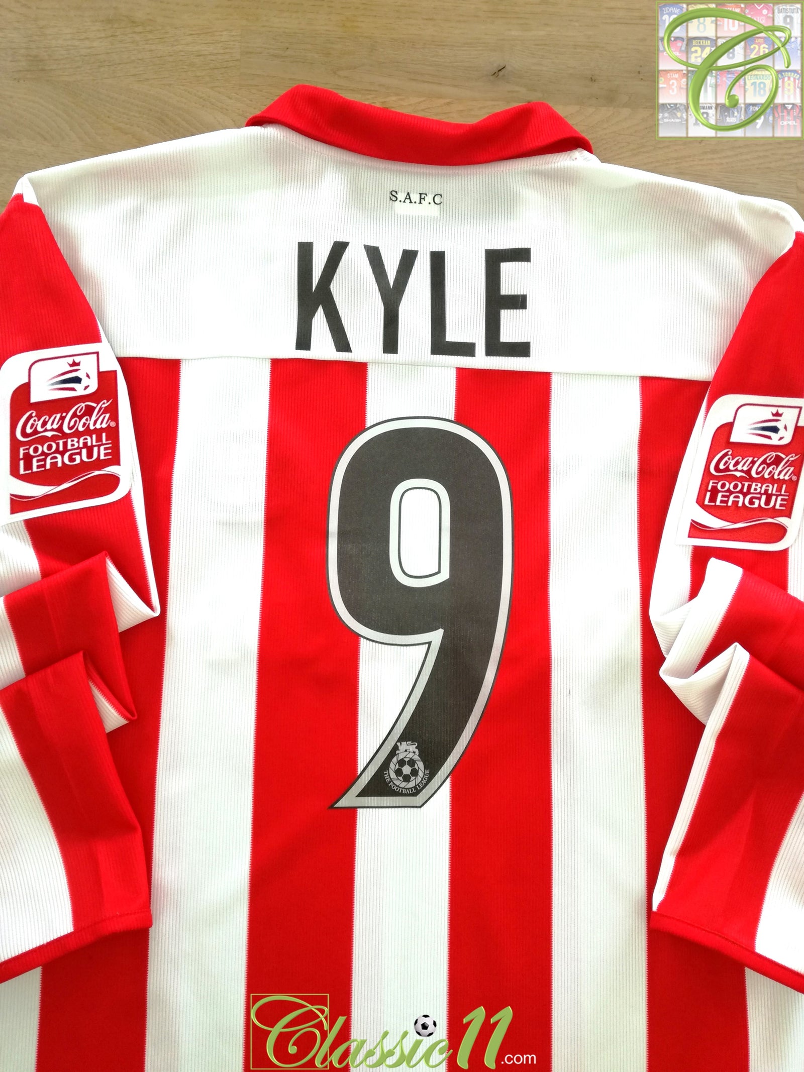 2004/05 Sunderland Home Long Sleeve Football League Shirt Kyle #9