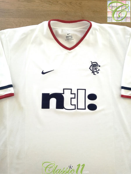 2001/02 Glasgow Rangers Away Football Shirt / Old Nike Vintage