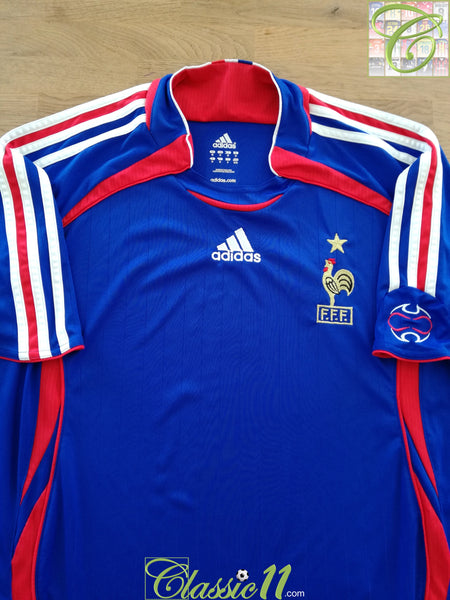 2006/07 France Home Football Shirt / Old Vintage Adidas Soccer Jersey