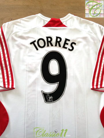 2007/08 Liverpool Away Premier League Football Shirt Torres #9
