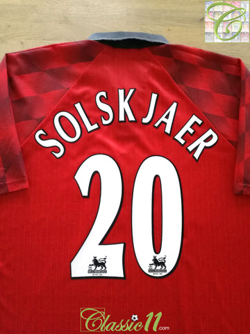 1997/98 Man Utd Home Premier League Football Shirt Solskjaer #20