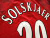 1997/98 Man Utd Home Premier League Football Shirt Solskjaer #20 (XXL)