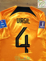 2022 Netherlands World Cup (vs Ecuador) Dri-Fit ADV Football Shirt Virgil #4
