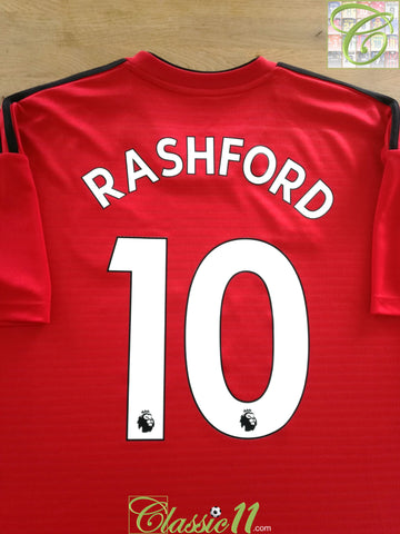 2018/19 Man Utd Home Premier League Football Shirt Rashford #10