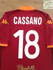 2002/03 Roma Home Football Shirt Cassano #18