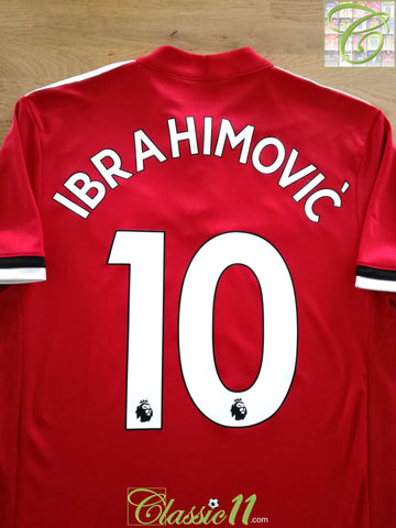 2017/18 Man Utd Home Premier League Football Shirt Ibrahimović #10