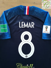 2018 France Home World Cup Football Shirt Lemar #8