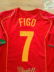 2004/05 Portugal Home Football Shirt Figo #7