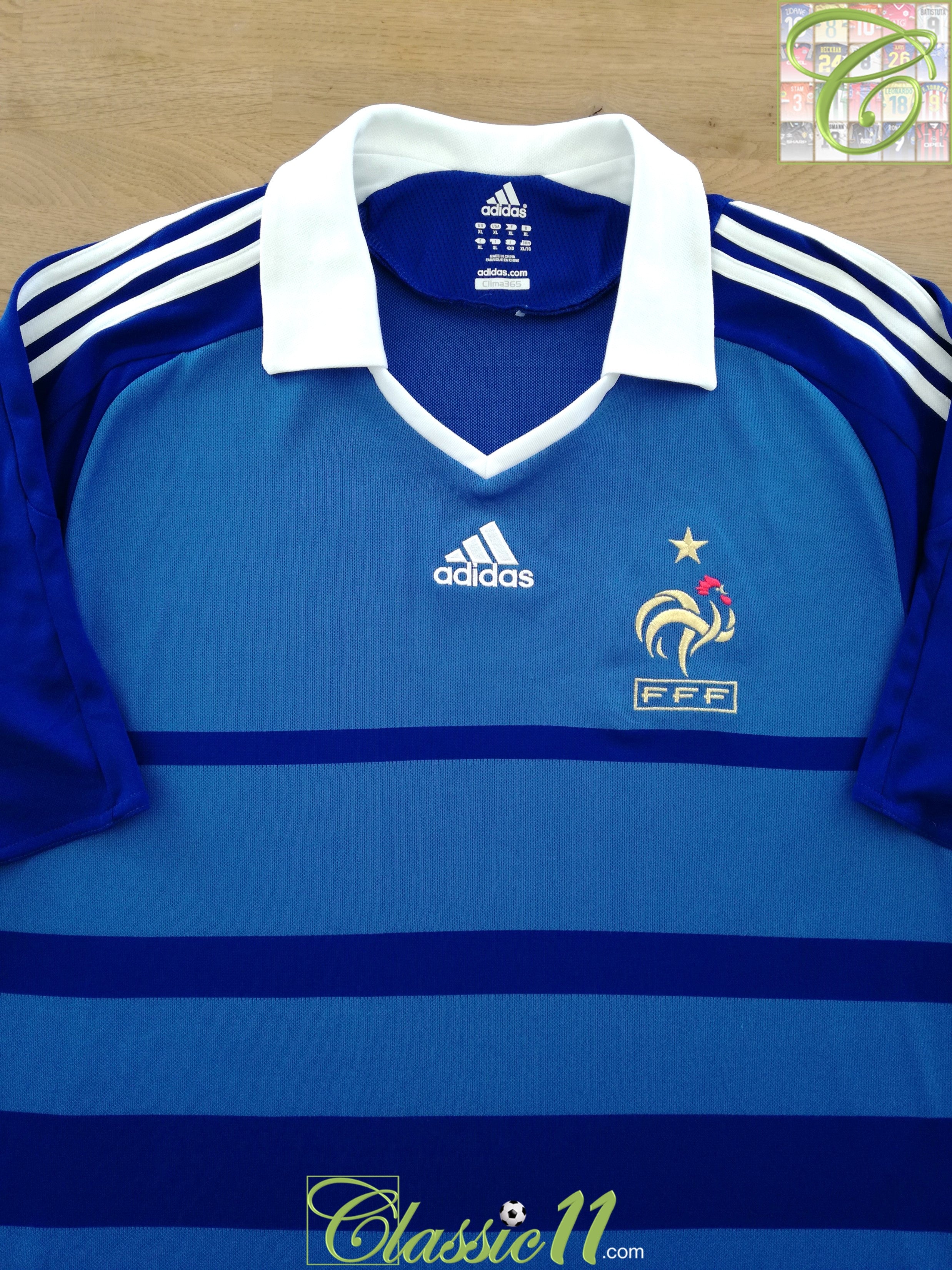 Maillot de football vintage domicile Equipe de ance 2008 Maillot de football vintage domicile Equipe de ance 2008