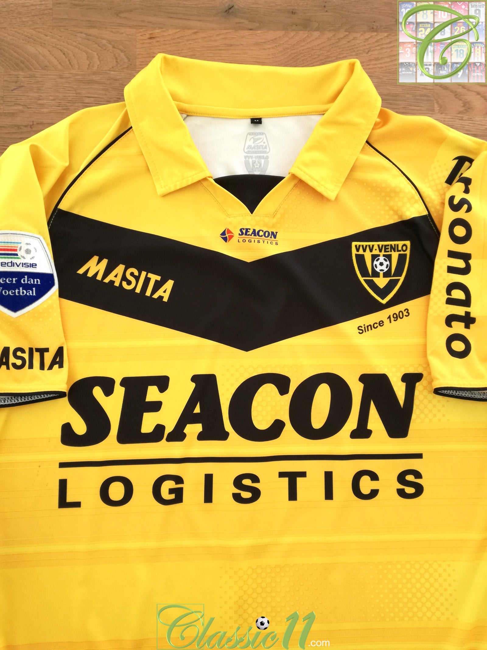 2012/13 VVV Venlo Home Eredivisie Match Worn Football Shirt Vorstermans #4 (M)