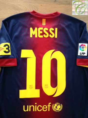 2012/13 Barcelona Home La Liga Football Shirt Messi #10