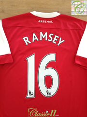 2010/11 Arsenal Home Premier League Football Shirt Ramsey #16