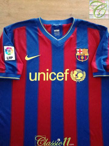 2009/10 Barcelona Home La Liga Football Shirt