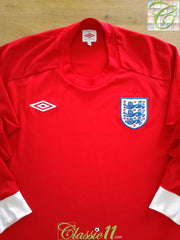 2010/11 England Away Long Sleeve Football Shirt