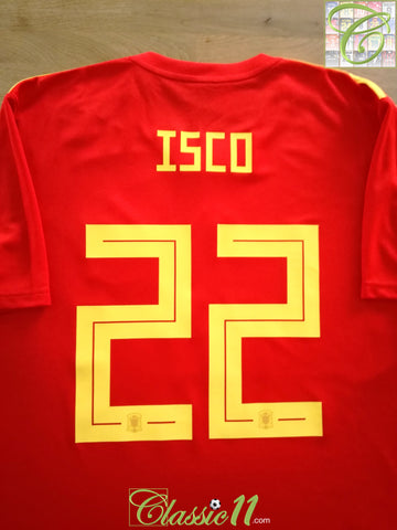 2018/19 Spain Home Football Shirt Isco #22