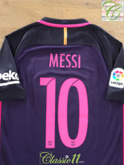 2016/17 Barcelona Away La Liga Football Shirt Messi #10