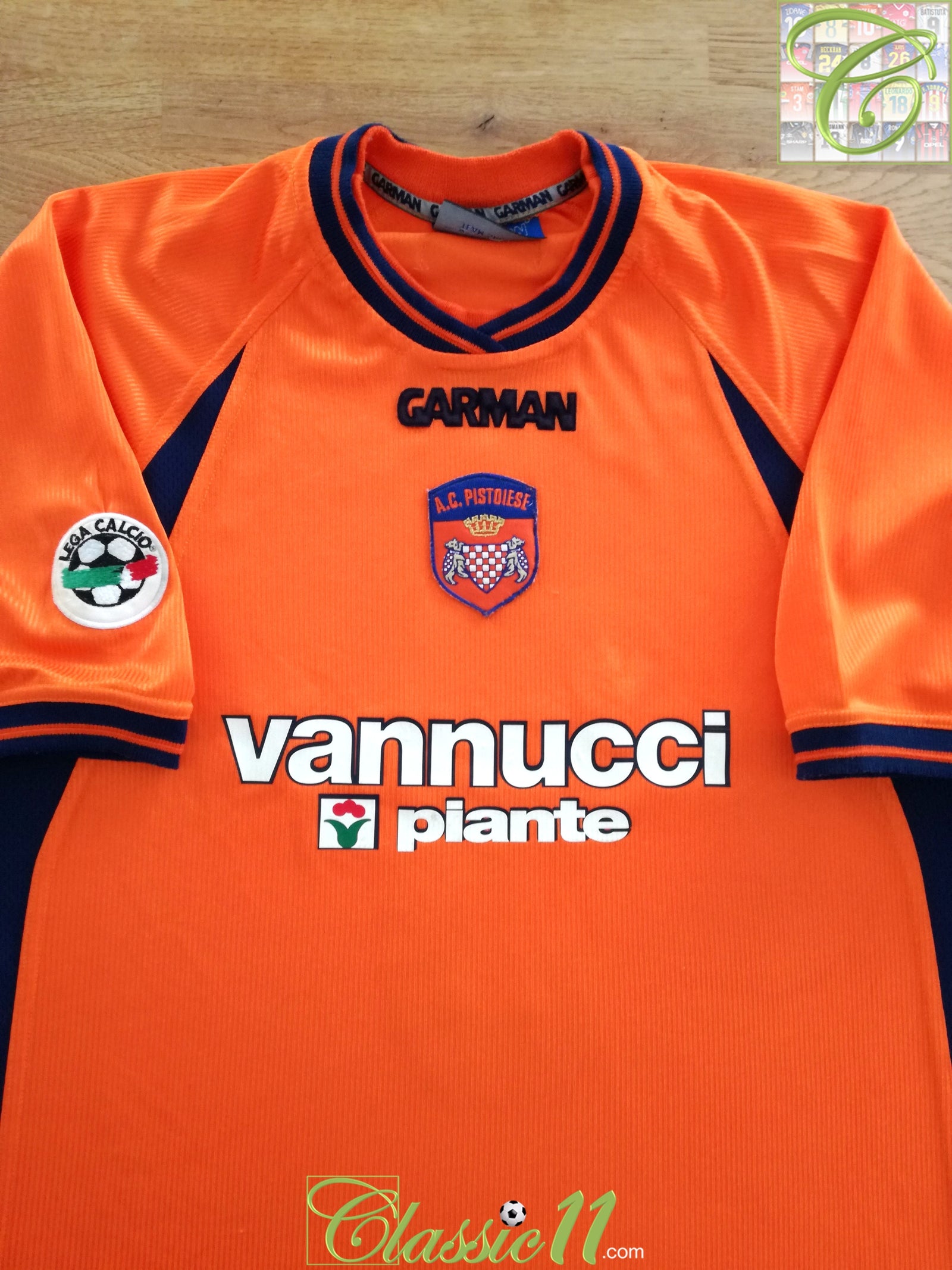 2001/02 AC Pistoiese Home Serie Football Shirt Bianchini #3 (L)