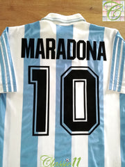 1994 Argentina Home Football Shirt Maradona #10
