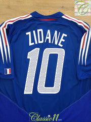 2004/05 France Home Football Shirt Zidane #10