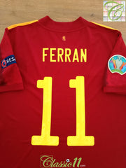 2020 Spain Home European Championship Football Shirt Ferran #11