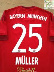 2015/16 Bayern Munich Home Football Shirt Müller #25