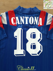 1992 France Home Football Shirt Cantona #18
