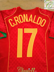 2004/05 Portugal Home Football Shirt C.Ronaldo #17 (M)