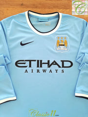 2013/14 Man City Home Long Sleeve Football Shirt