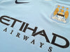 2013/14 Man City Home Football Shirt. (S)