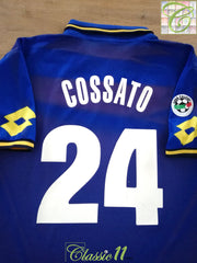 2000/01 Hellas Verona Home Serie A Football Shirt Cossato #24