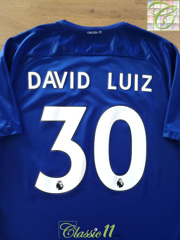 2017/18 Chelsea Home Premier League Football Shirt David Luiz #30