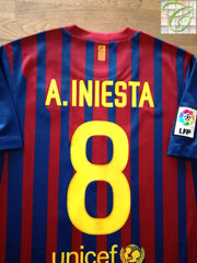 2011/12 Barcelona Home La Liga Football Shirt A.Iniesta #8