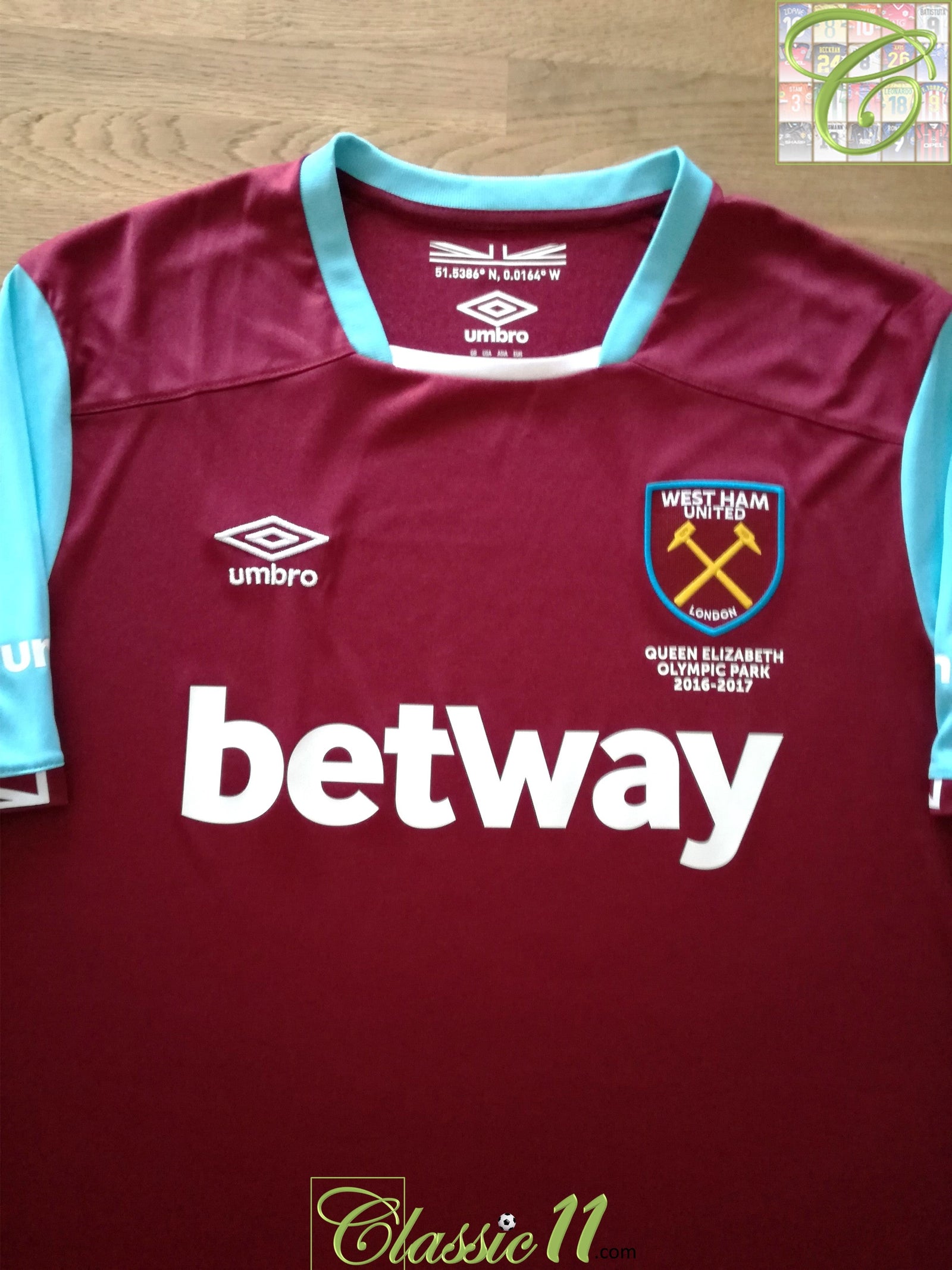 2016/17 West Ham Home Football Shirt