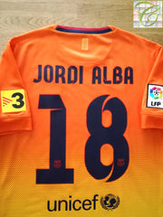 2012/13 Barcelona Away La Liga Football Shirt Jordi Alba #18