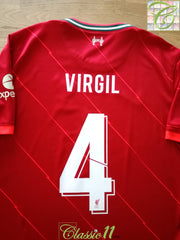 2021/22 Liverpool Home Premier League Football Shirt Virgil #4
