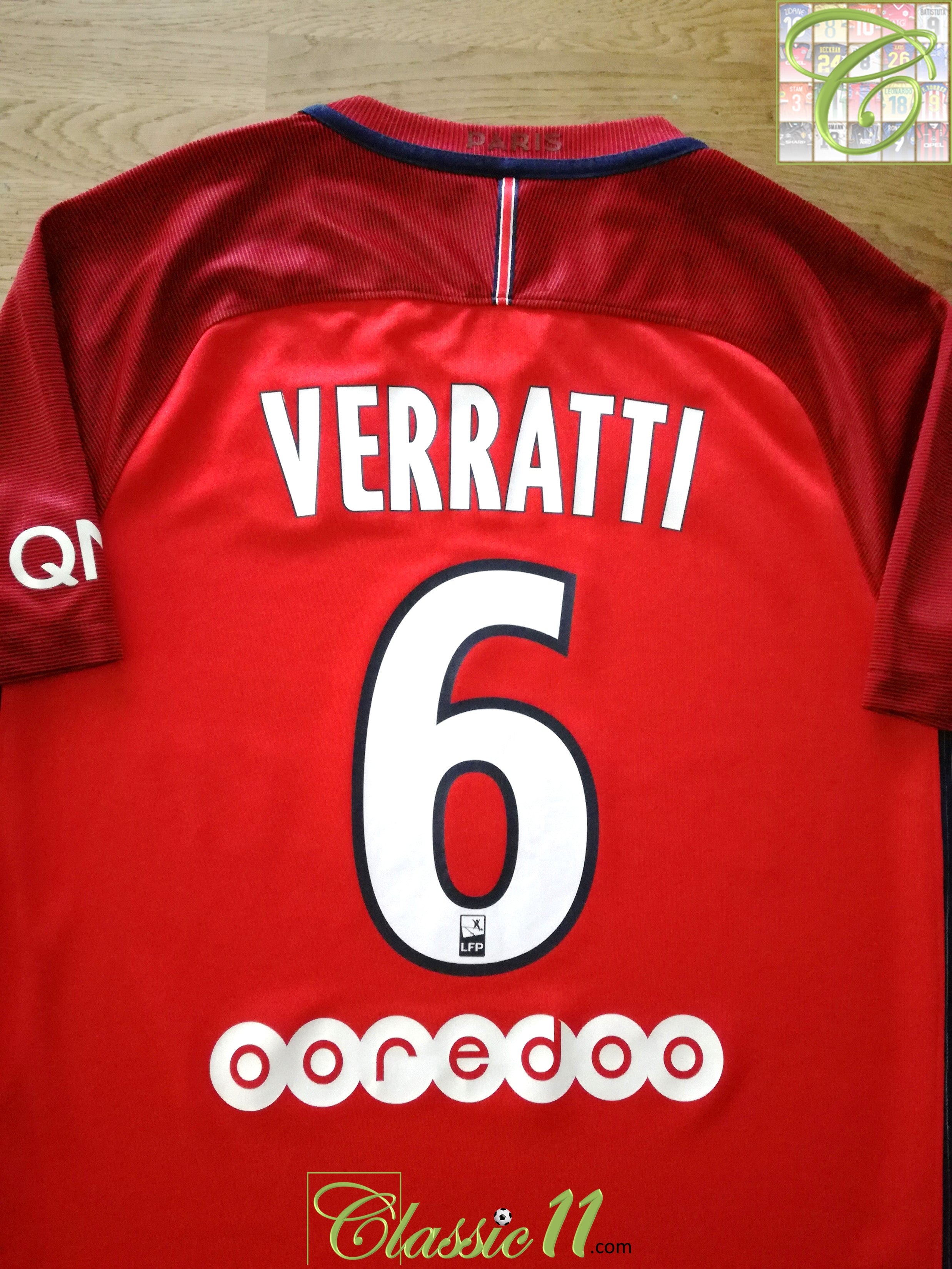 2016/17 PSG Away Ligue 1 Football Shirt Verratti #6