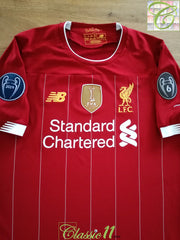 2019/20 Liverpool Home Champions League Football Shirt
