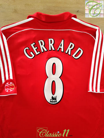 2006/07 Liverpool Home Premier League Football Shirt Gerrard #8