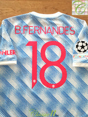 2021/22 Man Utd Away Champions League Football Shirt B.Fernandes #18